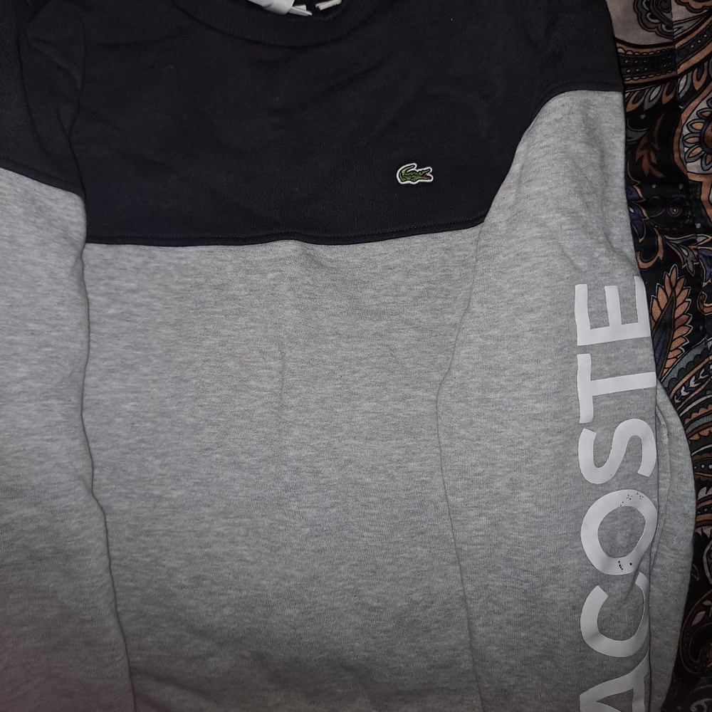 Lacoste Black and Gray Sweatshirt